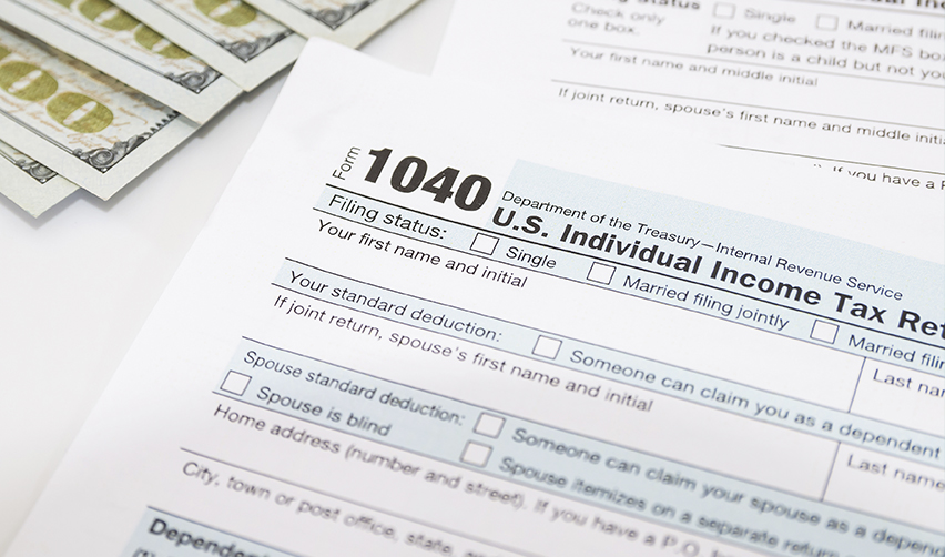 Form 1040 U.S. tax return used to document lawful income for EB5 investment by H1B visa holders