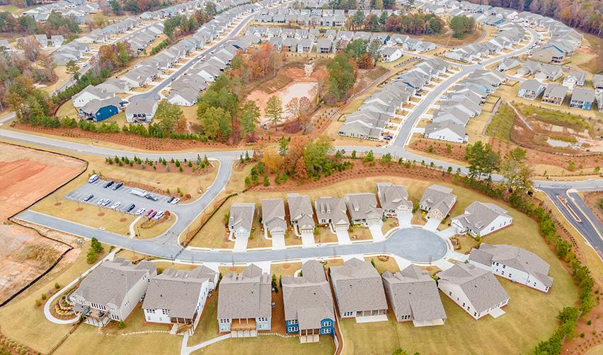 Aerial view of EB5AN's Twin Lakes Georgia EB5 project, symbolizing EB5 rural projects that offer priority processing and reduced visa backlog risks for Indian and Chinese investors.