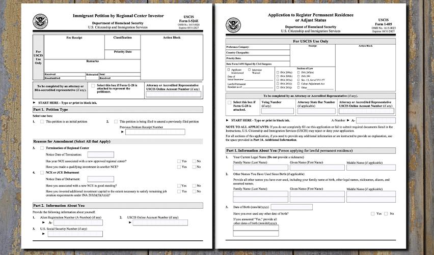 A close-up of a person in formal wear holding a U.S. Employment Authorization Document (EAD), symbolizing the work rights granted to EB5 investors through concurrent filing.