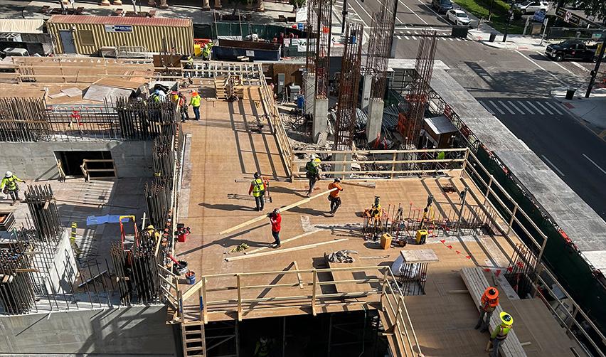 A group of people on a construction site